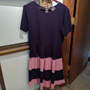 Lularoe Amelia purple and pink dress